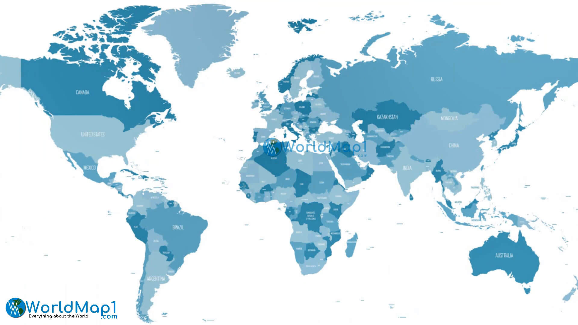 Anklickbare Karte der Länder der Welt
